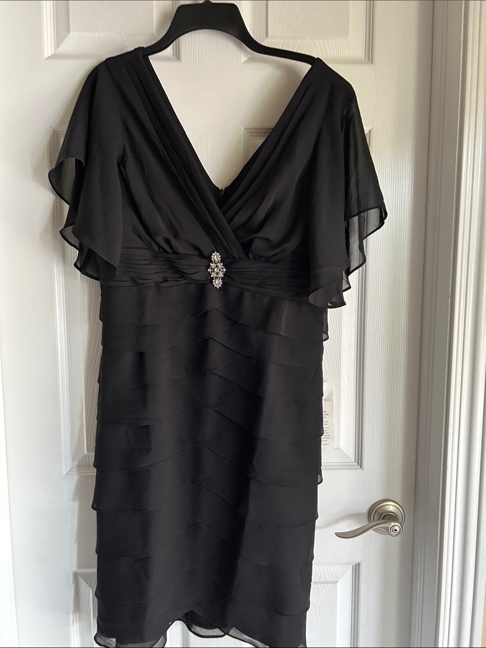 Elegant Black V-Neck Dress